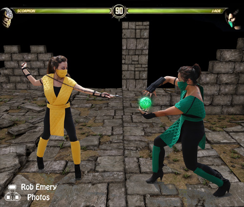 Scorpion in Mortal Kombat with Jade